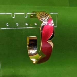 AVON Vintage Color-dash Cuff Bracelet, Raspberry, Sz Small, NOS